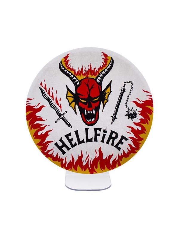 5055964791179 - Stranger Things Hellfire Club Logo led Lampe weiß schwarz rot bedruckt 100 % Kunststoff in Geschenkverpackung