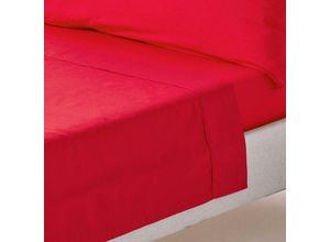 5055967403260 - Bettlaken ohne Gummizug rot Fadendichte 200 230 x 255 cm - Rot - Homescapes