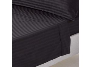 5055967405271 - Damast Bettlaken Haustuch schwarz Fadendichte 330 240 x 275 cm - Schwarz - Homescapes