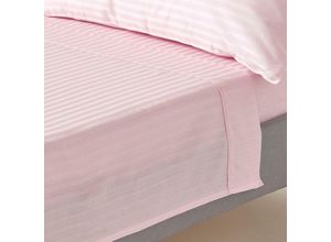 5055967405387 - Damast Bettlaken ohne Gummizug rosa aus Fadendichte 330 230 x 255 cm - Rosa - Homescapes