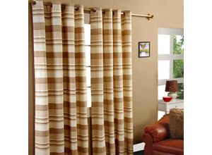 5055967413030 - Gardinen mit Ösen Morocco beige im 2er Set 140 x 140 cm - Beige - Homescapes