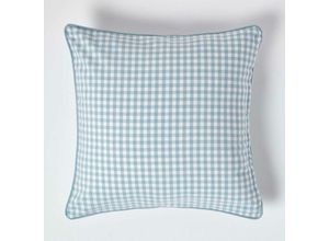 5055967414082 - Gingham-Kissenbezug aus Baumwolle 60 x 60 cm blau - Blau - Homescapes