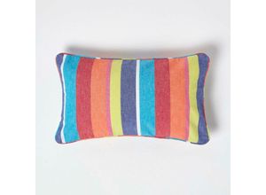 5055967414174 - Bunt gestreifter Kissenbezug 30 x 50 cm - Bunt - Homescapes