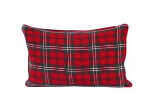 5055967414273 - Roter Schottenmuster-Kissenbezug Edward 30 x 50 cm - Rot-Grün - Homescapes