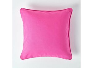 5055967417892 - HOMESCAPES Kissenbezug aus Baumwolle in Pink 30 x 30 cm - Pink