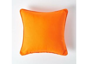 5055967418097 - Kissenbezug aus Baumwolle in Orange 30 x 30 cm - Orange - Homescapes