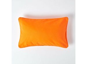 5055967418103 - Kissenbezug aus Baumwolle in Orange 30 x 50 cm - Orange - Homescapes