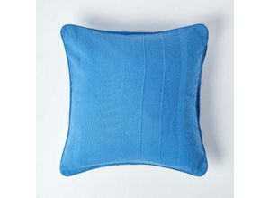 5055967418448 - Kissenbezug Rajput aus Baumwolle blau 60 x 60 cm - Blau - Homescapes