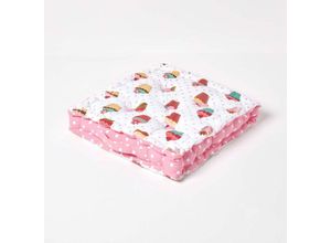 5055967421790 - Sitzkissen Cupcakes 40 x 40 x 10 cm - Rosa - Homescapes