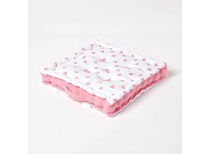 5055967421837 - Sitzkissen rosa Herzen 40 x 40 x 10 cm - Pink - Homescapes