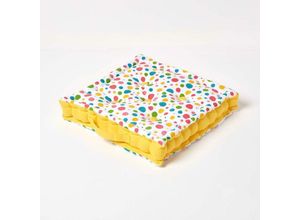 5055967422056 - Sitzkissen Polka Dots Bunt 100% Baumwolle 50 x 50 x 10 cm - Bunt - Homescapes