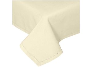 5055967434134 - Tischdecke aus 100% Baumwolle 138 x 138 cm crème - Creme - Homescapes