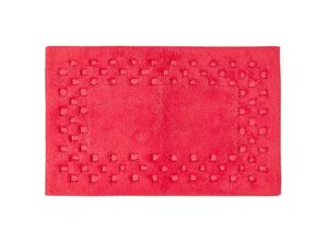 5055967437838 - Badematte Karo Rot 45 x 75 cm - Rot - Homescapes