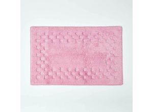 5055967439801 - Badematte Karo Rosa 45 x 75 cm - Rosa - Homescapes