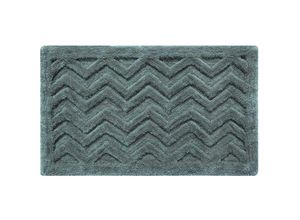 5055967494671 - Rutschfeste Hochflor-Badematte mit Chevron-Muster grau - Grau - Homescapes