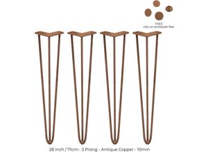 5055986131199 - Skiski - Legs 4 x Haarnadel Tischbeine 71cm 3 Streben 10mm Hairpin Legs Haarnaadelbeine Haarnadel-Beine Stuhlbeine Möbelbeine Haarnadel-Tischbeine