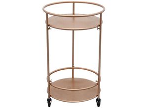 5055986131373 - Monster Shop - Beistelltisch Teewagen Servierwagen Rosé Gold - Rose Gold