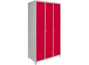 5055986137030 - Monster Racking - 3 x Stahlspinde Fächerschrank Rot