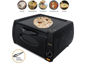 5055986141525 - Monster Shop - Mini Tandoor Ofen Tandur Grill Chapati Roti Lahmacun Manakish Pizza Naan Brot Elektrisch 2100W 13L - Schwarz