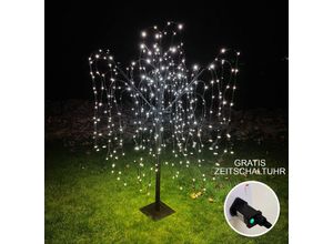 5055986148456 - Monster Shop - Beleuchteter Trauerweidenbaum 180cm LED-Trauerweide Schwarz mit 400 kaltweißen LEDs 8m Kabel 6   18 Stunden Zeitschaltuhr Timer