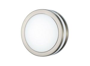 5056004200804 - Inspired Lighting - Inspired Deco - Aldo - Runde led Flush Deckenleuchte Wandleuchte 24W 4000K IP44 Exterior Plain Design Edelstahl Opal