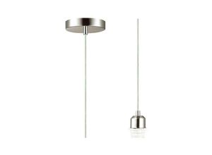 5056004201795 - Inspired Lighting - Inspired Deco - Dreifa - 15 m Aufhängungssatz 1 Leichtes Satin-Nickel klares Kabel E27 Max 60 w c w Deckenhalterung