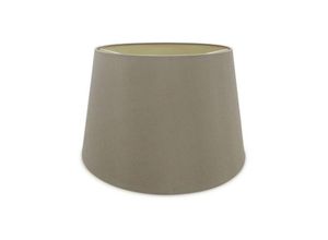 5056004203089 - Inspired Lighting - Inspired Deco - Sutton - Dual Mount Round Empire 350 450 x 280 mm Dual Faux Silk Fabric Shade Taupe Halo Gold