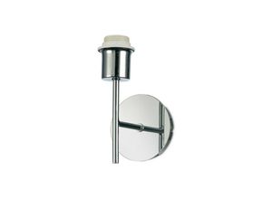 5056004203690 - Inspired Lighting - Inspired Deco - Carlton - Ungeschaltete Wandleuchte 1 Licht ohne Schirm E27 Satin Nickel