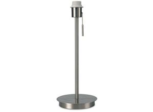 5056004203744 - Inspired Lighting - Inspired Deco - Carlton - Runder flacher Sockel Große Tischlampe ohne Schirm geschaltete Lampenfassung 1 Licht E27 Satin Nickel 5056004203744 - Inspired Lighting - Inspired Deco - Carlton - Runder flacher Sockel Große Tischlampe ohne Schirm geschaltete Lampenfassung 1 Licht E27 Satin Nickel