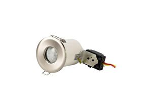 5056004204444 - Inspired Lighting - Inspired Deco - Agni - Fixed Fire Rated Einbaudownlight Satin Nickel GU10 IP65