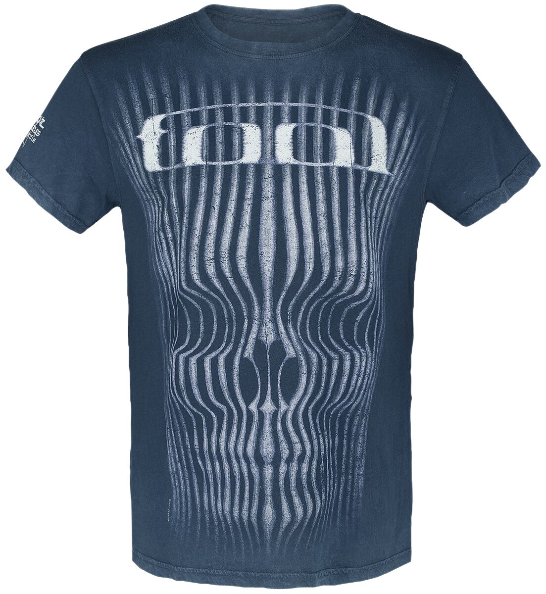 5056012069141 - Grid Skull T-Shirt blau in M