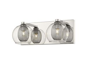 5056013614364 - Spring Lighting - 2 Licht Innenwandleuchte Mesh Chrome G9