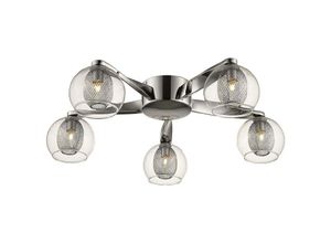 5056013614463 - Spring Lighting - 5 Light Flush Multi Arm Mesh Deckenleuchte Chrom Klar G9 5056013614463 - Spring Lighting - 5 Light Flush Multi Arm Mesh Deckenleuchte Chrom Klar G9