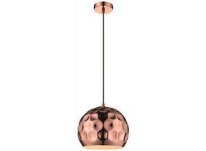 5056013614609 - 1 Light Small Dome Deckenanhänger Schwarz Kupfer E27 - Spring Lighting