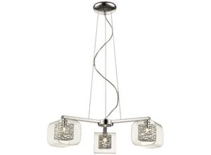 5056013615088 - Spring Lighting - 3 Licht Multi Arm Decke Anhänger Mesh Chrom Glas Drei G9