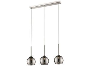 5056013615736 - Spring Lighting - 3 Licht Decken Anhänger Bar Chrom mit Glasschirmen G9