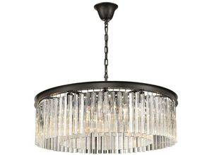 5056013615750 - Spring Lighting - 10 Light Chandelier Schwarz Chrom Finish E14