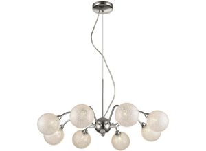 5056013615880 - 8 Light Multi Arm Deckenanhänger Chrom Glas Acht G9 - Spring Lighting