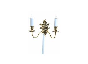 5056013662273 - Impex Lighting - Impex Dauphine Kerzen-Wandlampe aus poliertem Messing