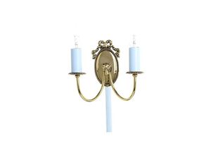 5056013662358 - Impex Lighting - Impex Eden Kerzen-Wandlampe aus poliertem Messing