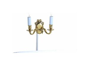 5056013662426 - Impex Sandringham Kerzen-Wandlampe aus poliertem Messing