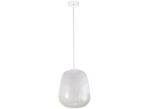 5056013663379 - Keter Lighting - 1028 Smoky Dome Pendelleuchte Weiß 26cm 1x E27