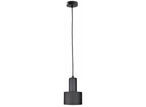 5056013663591 - 2059 Luce Zylindrische Pendel-Deckenleuchte Schwarz 15cm 1x E27 - Keter Lighting