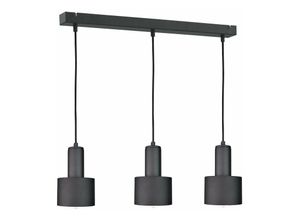 5056013663614 - 2061 Luce Bar Pendelleuchte Schwarz 60cm 3x E27 - Keter Lighting