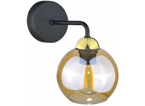 5056013663713 - Keter Lighting - 2004 Melle Dome Wandleuchte Gold 23cm 1x E27