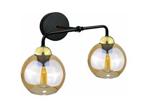 5056013663720 - Keter Lighting - 2005 Melle Wandleuchte Gold 23cm 2x E27