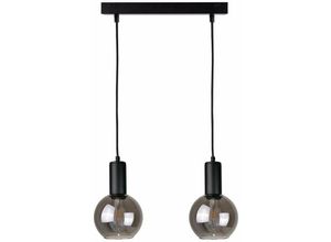 5056013664031 - 1231 Supra Bar Pendel-Deckenleuchte Schwarz 50cm 2x E27 - Keter Lighting