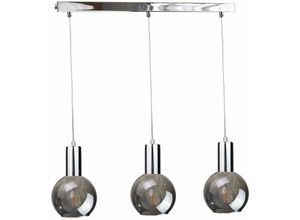 5056013664123 - Keter Lighting - 1240 Supra Bar Pendelleuchte Silber 60cm 3x E27