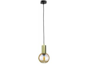 5056013664147 - Keter Lighting - 1997 Jantar Dome Pendel-Deckenleuchte Gold 15cm 1x E27