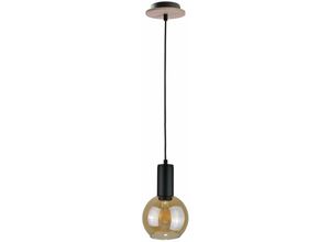 5056013664222 - Keter Lighting - 2024 Jantar Dome Pendelleuchte Holz 15cm 1x E27